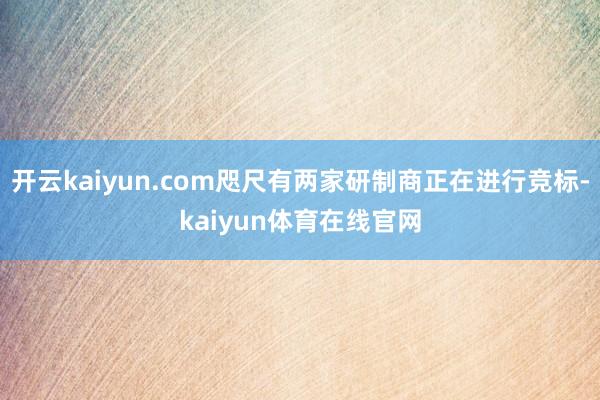 开云kaiyun.com咫尺有两家研制商正在进行竞标-kaiyun体育在线官网